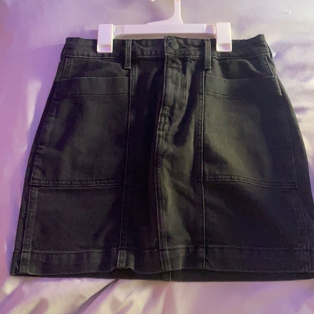 Old Navy Mid Black Jean Skirt